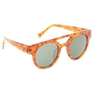 New KOMONO Dreyfuss Caramel Demi Sunglasses tortoise print orange tan brown